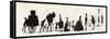 Waters Silhouettes: Arrival of a French Family. 1855-null-Framed Stretched Canvas