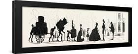 Waters Silhouettes: Arrival of a French Family. 1855-null-Framed Giclee Print