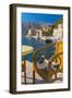 Waterside Cafe and Cat, Perast, Bay of Kotor, UNESCO World Heritage Site, Montenegro, Europe-Alan Copson-Framed Photographic Print