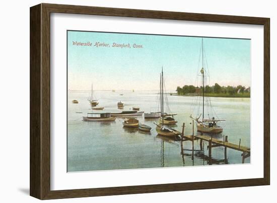 Waterside Harbor, Stamford, Connecticut-null-Framed Art Print