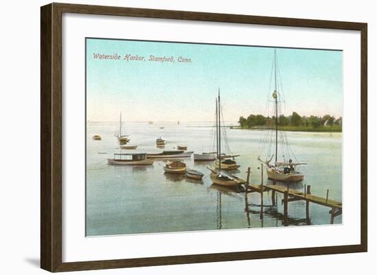 Waterside Harbor, Stamford, Connecticut-null-Framed Art Print