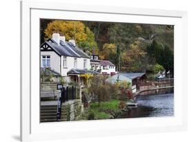 Waterside in Autumn at Knaresborough, North Yorkshire, Yorkshire, England, United Kingdom, Europe-Mark Sunderland-Framed Photographic Print