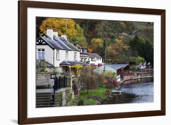 Waterside in Autumn at Knaresborough, North Yorkshire, Yorkshire, England, United Kingdom, Europe-Mark Sunderland-Framed Photographic Print