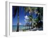 Waterside Restaurant Beneath Palms, Old Man Bay, Grand Cayman, Cayman Islands, West Indies-Ruth Tomlinson-Framed Photographic Print