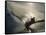 Waterskier Silhouetted with Sun Shining Through Water-null-Framed Stretched Canvas