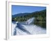 Waterskiing on Adams Lake, British Columbia, Canada, North America-Harding Robert-Framed Photographic Print