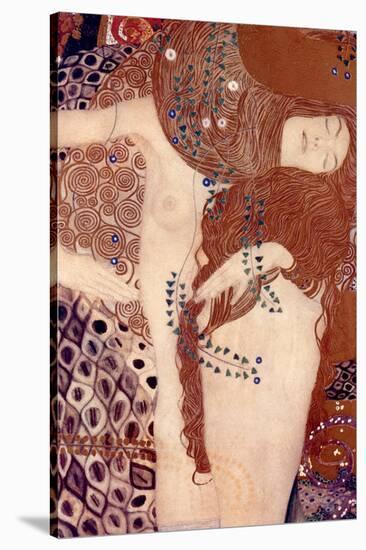 Watersnakes-Gustav Klimt-Stretched Canvas