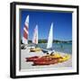 Watersports on Beach, Plage De Santa Giulia, Southeast Coast, Corsica, France, Mediterranean, Europ-Stuart Black-Framed Photographic Print