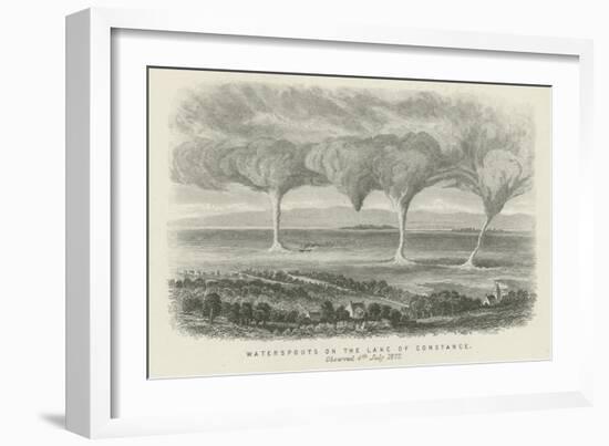 Waterspouts on Lake Constance-null-Framed Giclee Print