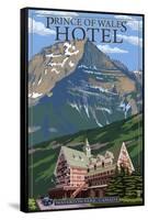 Waterton Lakes National Park, Canada - Prince of Wales Hotel-Lantern Press-Framed Stretched Canvas