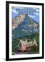 Waterton Lakes National Park, Canada - Prince of Wales Hotel-Lantern Press-Framed Art Print