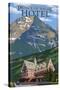 Waterton Lakes National Park, Canada - Prince of Wales Hotel-Lantern Press-Stretched Canvas