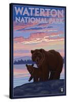 Waterton National Park, Canada - Bear & Cub-Lantern Press-Stretched Canvas