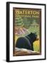 Waterton National Park, Canada - Bear in Forest-Lantern Press-Framed Art Print