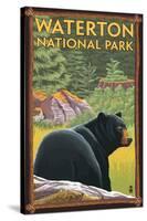 Waterton National Park, Canada - Bear in Forest-Lantern Press-Stretched Canvas