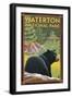 Waterton National Park, Canada - Bear in Forest-Lantern Press-Framed Art Print