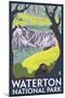 Waterton National Park, Canada - Beaver Family-Lantern Press-Mounted Art Print