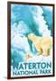 Waterton National Park, Canada - Polar Bear & Cub-Lantern Press-Framed Art Print