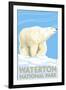 Waterton National Park, Canada - Polar Bear-Lantern Press-Framed Art Print