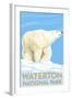 Waterton National Park, Canada - Polar Bear-Lantern Press-Framed Art Print