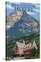 Waterton National Park, Canada - Prince of Wales Hotel-Lantern Press-Stretched Canvas