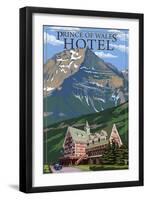 Waterton National Park, Canada - Prince of Wales Hotel-Lantern Press-Framed Art Print