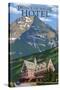 Waterton National Park, Canada - Prince of Wales Hotel-Lantern Press-Stretched Canvas