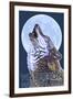 Waterton National Park, Canada - Wolf Howling-Lantern Press-Framed Art Print