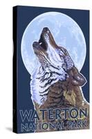 Waterton National Park, Canada - Wolf Howling-Lantern Press-Stretched Canvas