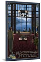 Waterton National Park - Prince of Wales Hotel Interior-Lantern Press-Mounted Art Print
