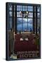 Waterton National Park - Prince of Wales Hotel Interior-Lantern Press-Stretched Canvas