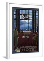 Waterton National Park - Prince of Wales Hotel Interior-Lantern Press-Framed Art Print