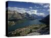 Waterton Park Village on Shore of Waterton Lakes-James Randklev-Stretched Canvas