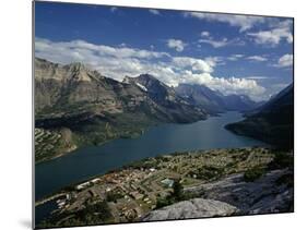 Waterton Park Village on Shore of Waterton Lakes-James Randklev-Mounted Photographic Print