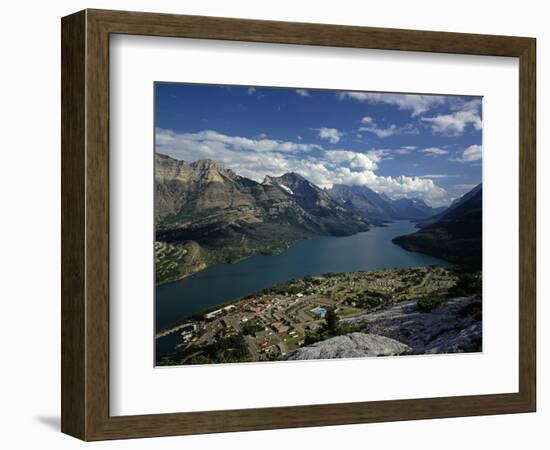 Waterton Park Village on Shore of Waterton Lakes-James Randklev-Framed Photographic Print