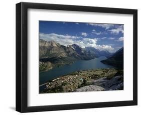 Waterton Park Village on Shore of Waterton Lakes-James Randklev-Framed Photographic Print