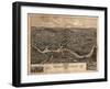 Watertown, Massachusetts - Panoramic Map-Lantern Press-Framed Art Print