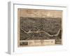 Watertown, Massachusetts - Panoramic Map-Lantern Press-Framed Art Print