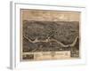 Watertown, Massachusetts - Panoramic Map-Lantern Press-Framed Art Print