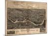 Watertown, Massachusetts - Panoramic Map-Lantern Press-Mounted Art Print