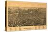 Watertown, New York - Panoramic Map-Lantern Press-Stretched Canvas