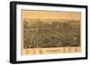 Watertown, New York - Panoramic Map-Lantern Press-Framed Art Print