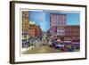 Watertown, New York - View of the Public Square-Lantern Press-Framed Art Print