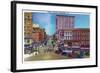 Watertown, New York - View of the Public Square-Lantern Press-Framed Art Print