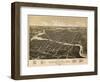 Watertown, Wisconsin - Panoramic Map-Lantern Press-Framed Art Print