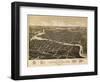 Watertown, Wisconsin - Panoramic Map-Lantern Press-Framed Art Print