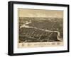 Watertown, Wisconsin - Panoramic Map-Lantern Press-Framed Art Print