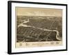 Watertown, Wisconsin - Panoramic Map-Lantern Press-Framed Art Print