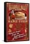 Waterville Valley Region, New Hampshire - Maple Syrup Sign-Lantern Press-Framed Stretched Canvas