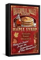 Waterville Valley Region, New Hampshire - Maple Syrup Sign-Lantern Press-Framed Stretched Canvas